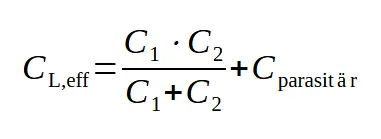 Lastkapazität Schwingfrequenz Lastkapazität Schwingfrequenz