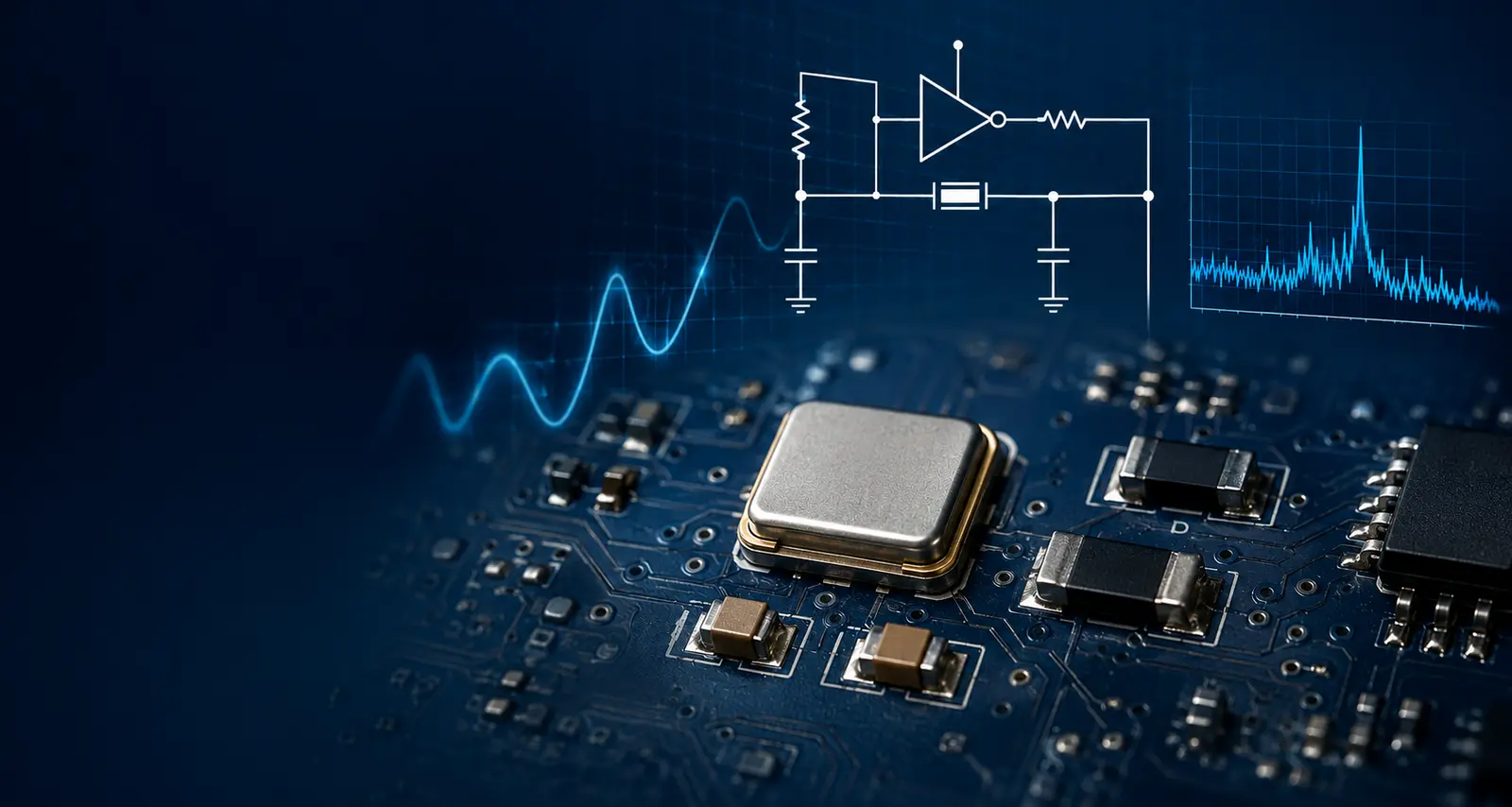 Circuito di cristalli oscillanti a MHz