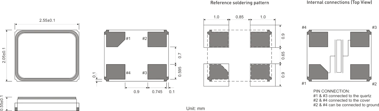 SMD QUARTZ CRYSTAL 2.5 x 2.0 mm 12.0 - 125.0MHz SMD QUARTZ CRYSTAL 2.5 x 2.0 mm 12.0 - 125.0MHz